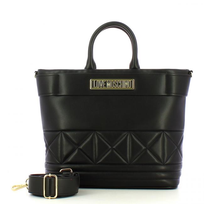 Сумочка Love Moschino Logo Plaque Quilted Shoulder Bag — фото 3