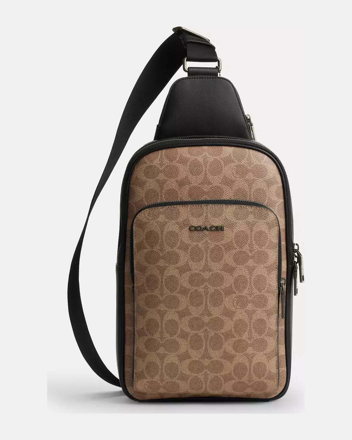 Чоловіча шкіряна сумка Coach Ethan Signature Canvas
